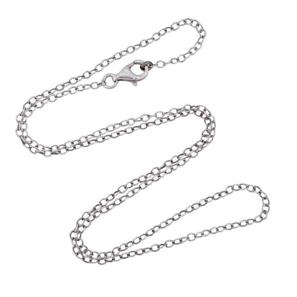Cable Link Chain Necklace | Vintage Sterling Silver 925 | 16" - Picture 1 of 4